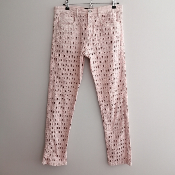Isabel Marant Spring '14 Runway Pierce Pantalon Cutout Pink Jeans 38 (6 US) - Picture 2 of 16